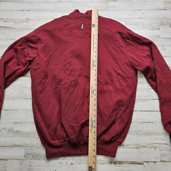 Ping solid red Men's LG Golf Windbreaker 1/4 Zip Pullover Jacket - Lined - Picture 5 of 6